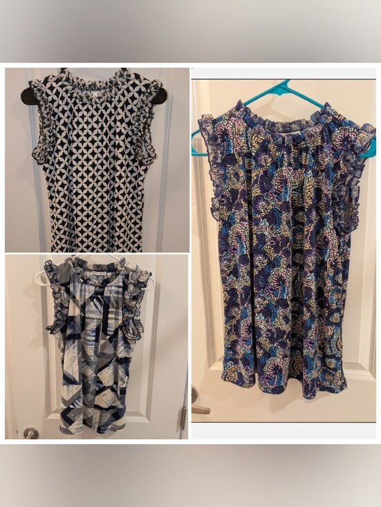 Notations Tops - Set of 3 Ruffled Dressy Tops